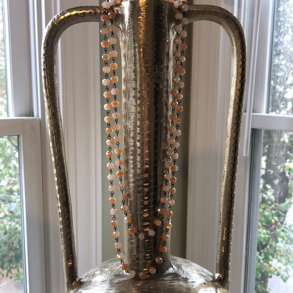 Quartz long beaded necklace (like new)